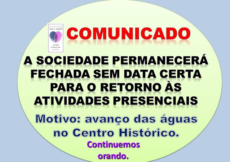 Atividades suspensas devido à enchente